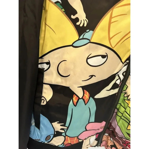 MEMBERS ONLY 90s NICKELODEON Cartoon Unisex Reversible Jacket XL - Picture 11 of 11